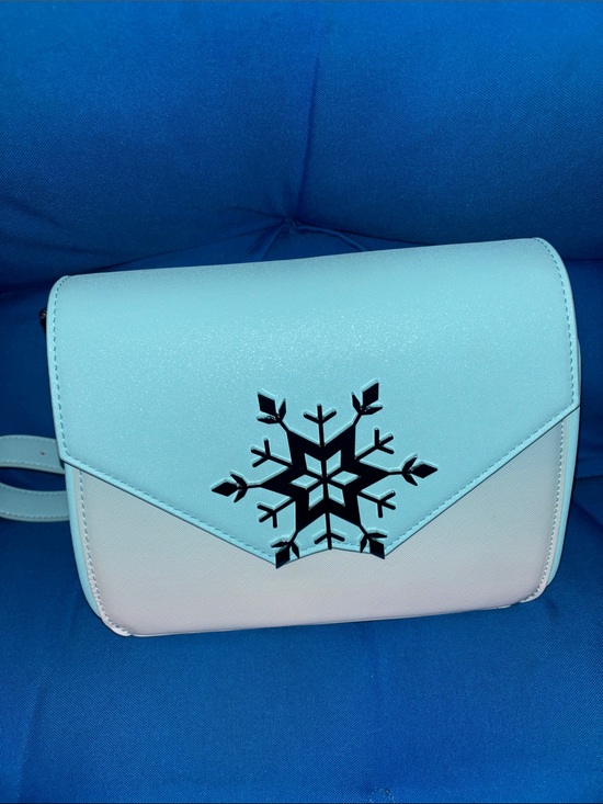 Loungefly Handbags - Loungefly Frozen Purse Elsa Themed Colored Blue White Silver Gently Used